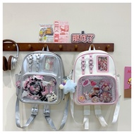 Women's Leather Backpack, Girls' School Backpack, ITA Bag BN 971