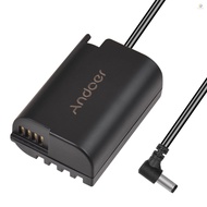 Andoer DMW-DCC17 Dummy Battery with DC Male Connector Straight Cable DC to DMW-BLK22 Dummy Battery C
