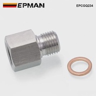 EPMAN Metric M10X1.0 Male To 1/8" NPT Female Oil Fuel Pressure Sensor Pump Adapter Gauge Sensor Adap