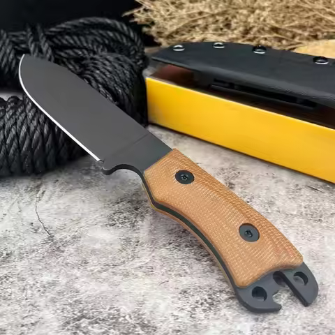 High Hardness BK11 Fixed Blade Knife D2 Blade Sharp EDC Hunting Camping Knife Tactical Survival Outd