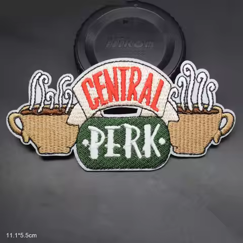 Friends Friendship Central Perk Coffee Iron On Embroidered Clothes Patches For Clothing Stickers Gar