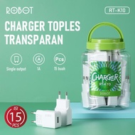 Robot Adaptor Charger RT-K10 Batok Charger Head USB Adapter 5V/1A Travel Adapter - Official Original