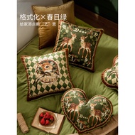 Fanju Attitude Yini Retro Sofa Living Room Pillow Cushion Atmosphere Light Luxury Pillow Four-leaf C