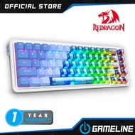 Redragon KEYBOARD Redragon Wired (K709PLB-RGB-M) Nova Magnetic - White +Blue Transparent