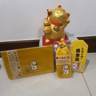 2023 Maneki Neko 4D/Toto Pouch + Coin Amulet + Figurine & Golden Salt
