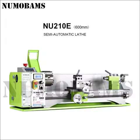 NUMOBMAS NU210E-600 1100W Brushless Motor 6mm thickness spindle Semi-Auto Metal Lathe Machine 600mm