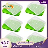 【rbkqrpesuhjy】Tray 6-Piece  Germination Tray Wheat Grass Cat Grass Seeding Planting Storage Tray Suitable for Garden Home Office