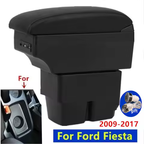 For Ford Fiesta Armrest box For Ford Fiesta MK7 Car Armrest 2009-2017 Storage box Interior details A