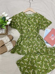 Đồ bộ Trung Niên mặc nhà bà ba vải thun lạnh quần lửng tay ngắn (2 túi áo) cho bà người già 40-65kg