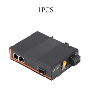 1PCS Gigabit SFP Industrial Transceiver 1 SFP to 2 RJ45 10/100/1000M Fiber Optic Switch 550M/2KM/3KM