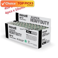 40 Pcs Maxell Super Heavy Duty AA AAA 1.5V Battery | Shrink Pack [R6P(SP)4P] [R03(SP)4P]