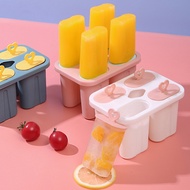 Ice Cream Mold 4 Ice Popsicle Mold Set Popsicle Ice Cream Mold Ice Tray Diy Reusable With Stick Kawaii Kitchen Tool