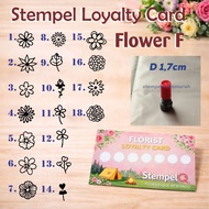 Loyalty card flower stamp F automatic ink flower motif flash stamp custom stamp design printing
