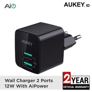 Aukey Charger Iphone Samsung 2 Ports 12W with AiPower Bens