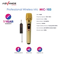 Advance Microphone Profesional Mic Wireless MIC-103 advance single mic Garansi 1 tahun