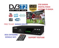 STB U002 DIGITAL Smart Digital TV Box Receiver 1080P DVB-T2 - U-002 untuk siaran TV digital tuner si