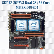 X99 Dual Xeon E5-2697V3 Set Dual CPU MB Cooler Memory ชุด 28/56 Core ทำงาน เล่นเกม บอทเกมสบายๆ ประกั