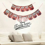 Spiderman hbd banner / spiderman bunting flag / spiderman hbd flag / flag banner