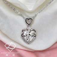 ［Real Moissanite］Can Pass Diamond Test 18K Gold Double Hearts Necklace Pendant MNG074 Moissanite Nec