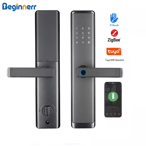 Gold 6068 7068 mortise Front door Tuya wifi Zigbee TTlock 6072 6085 Fingerprint Card Keyless Digital