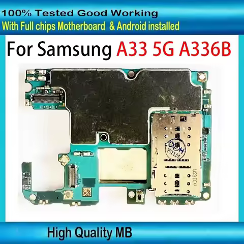 128GB Unlocked For Samsung Galaxy A33 A336B A336E 5G Motherboard With Chips High Quality SM-A336B Lo