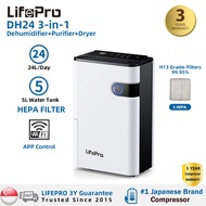 Dehumidifier/Air Purifier | LifePro DH24 Compressor Dehumidifier | HEPA Filter/Moisture Absorber/Liv
