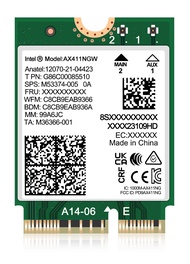 WiFi 6E Wireless Card Intel AX411 NGW. Only Support CNVio2 protocol and intel 12/13th generation CPU