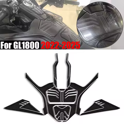 For Goldwing GL 1800 F6B Tour Fairing Fender Tank Pad Gas Protector Stickers Decals Carbon Fiber Gol