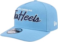 Adult North Carolina Tar Heels New Era Light Blue Script A-Frame 9FIFTY Adjustable Snapback Hat - Me