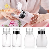 [RiseLargeS] Nail Polish Remover Bottle UV Gel Press Bottle Nail Art Clean Empty Pump Liquid new