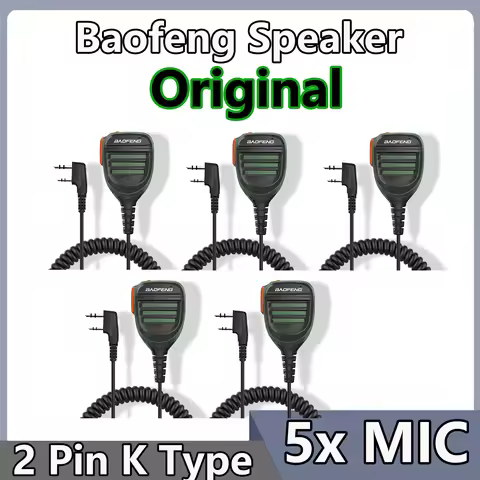 Baofeng Walkie Talkie Speaker DM-32 Microphone PTT Shoulder Mic Portable for Baofeng 888S UV-5R Walk