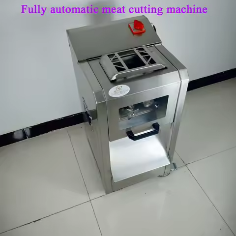 Electric Meat Cutter Machine Commercial Household Stainless Steel Automatic Meat Slicer Shred Dicing