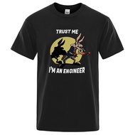 Trust Me Im An Engineer T Shirt For Men Pure Cotton Vintage T-Shirt Round Neck Engineering Tees Clas