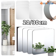 2 Sizes Self Adhesive Square Mirror Sheet For Bathroom Wardrobe Flexible Non Glass Acrylic Mirror Wall Decor Sticker