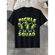 Pickle Squad & Big Dill Gang Dill Pickle Lover T-Shirt - Funny Vegan Pickle Enthusiast Apparel, 100%