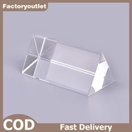 FCMY 30*30*60mm Triangular Prism BK7 Optical Prisms Glass Physics Teaching Refracted FAC