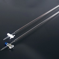 Lab Burette 10ml 25ml 50ml 100ml Glass PTFE Stopcock Burette