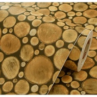 Wallpaper model 3D ROUND WOODEN HEAD size 45cm