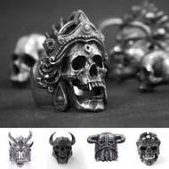 Phụ Kiện Thời Trang Thép Không Gỉ Chiến Binh Biker Punk Skull Gothic Nhẫn Cổ Điển