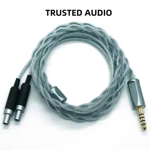 Trusted-50 LN2 Frozen 7N Pure OCC Oil-Graphene PdAg Earphone Cable 3.5mm/4.4mm Balanced for HD800