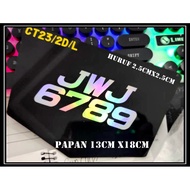 CT23/D/L Nombor Plat/Number Plate V Shape Motorcycle 2D Y16ZR RS150R Y15ZR VF3I FZ150 R25 R15 MT15 Z