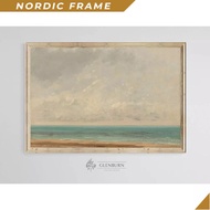 Wall Painting, Vintage Calm Sea Landscape DOWNLOADABLE Painting 86 1