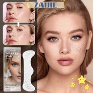 ZAIJIEE 12 Pcs Face Makeup Patches, Glitter Freckles Glitter Freckles Face Tattoo,  Silver Gold Wate