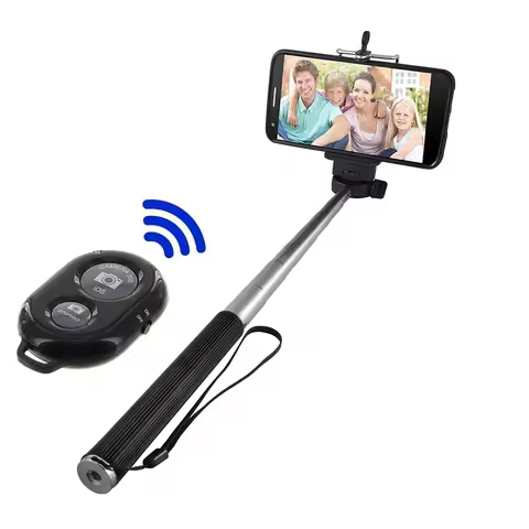 Selfie Sticks Bluetooth-compatible Stick Remote Control Shutter Monopod Selfie Stick Tripod for Smar