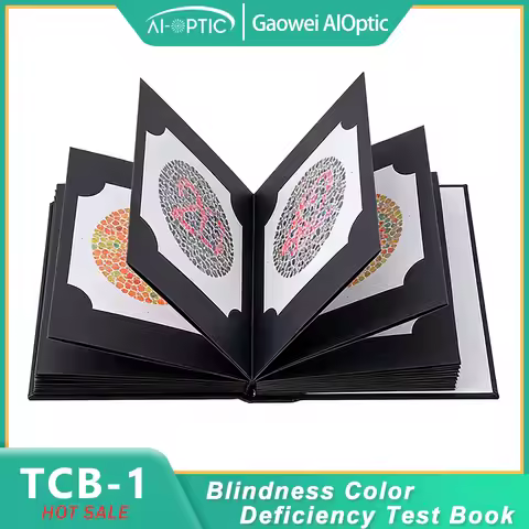 New Edition Ishihara Optometry Test Book | 38 HD Plates | Premium Leather Cover