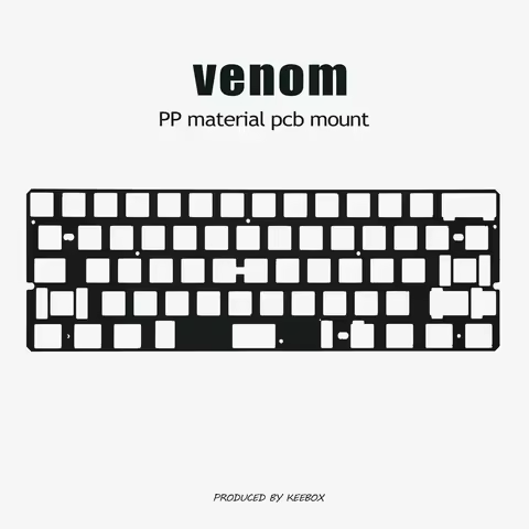 Keebox Venom Keyboard Kit PP PC Alu CF Positioning Plate Keyboard Kit PCB Mounted Mechanical Keyboar