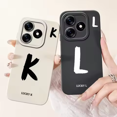 For Tecno Spark 10 10C Phone Case Cute Letters Soft Silicone Full Protection Cover For Tecno Spark 1