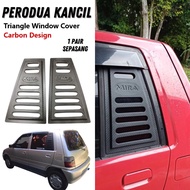 PERODUA KANCIL CARBON WINDOW COVER Rear Side Mirror Louver Protector Pelindung Tingkap Kereta kancil