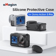 Silicone Protective Case For DJI Action 5 Pro Full Cover Silicone Case Sleeve Shell Lens Cap For DJI
