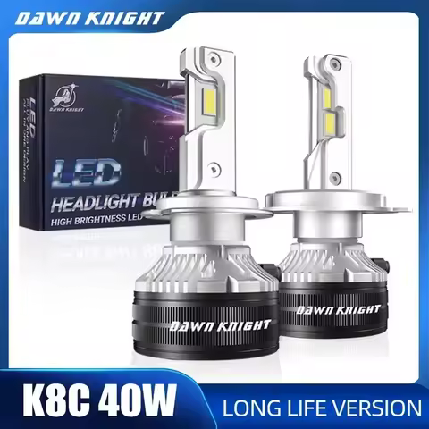 DAWNKNIGHT K8C 40W K7C Led Long Life Version H7 H4 H11 Led Headlight Bulb 3 Copper Tube Led Lights F
